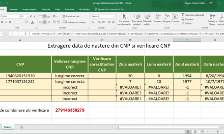 Extragerea datei de nastere din CNP si validarea acestuia